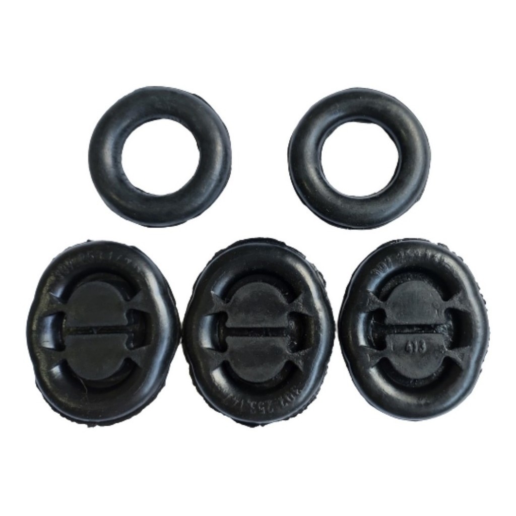 Borracha / Coxim Escapamento Gol Bola G2 Kit C / 5 Peças