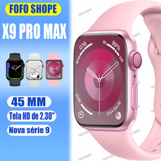 Smartwatch X9 Pro Max Série 9 45mm Tela 2 Faz e Recebe Ligações Smart Watch IOS Android Notificação em Oferta na Shopee