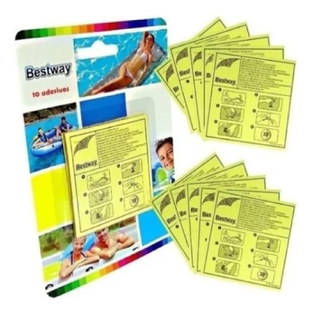 Reparo Bestway Remendo Inflável Colchão Piscina 10 Adesivo