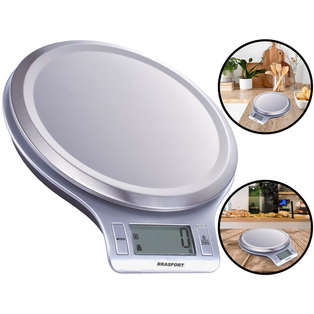 Balança Para Uso Doméstico Digital Para Pesar Alimentos Alta Precisão Pesa Até 5kg Brasfort em Oferta na Shopee