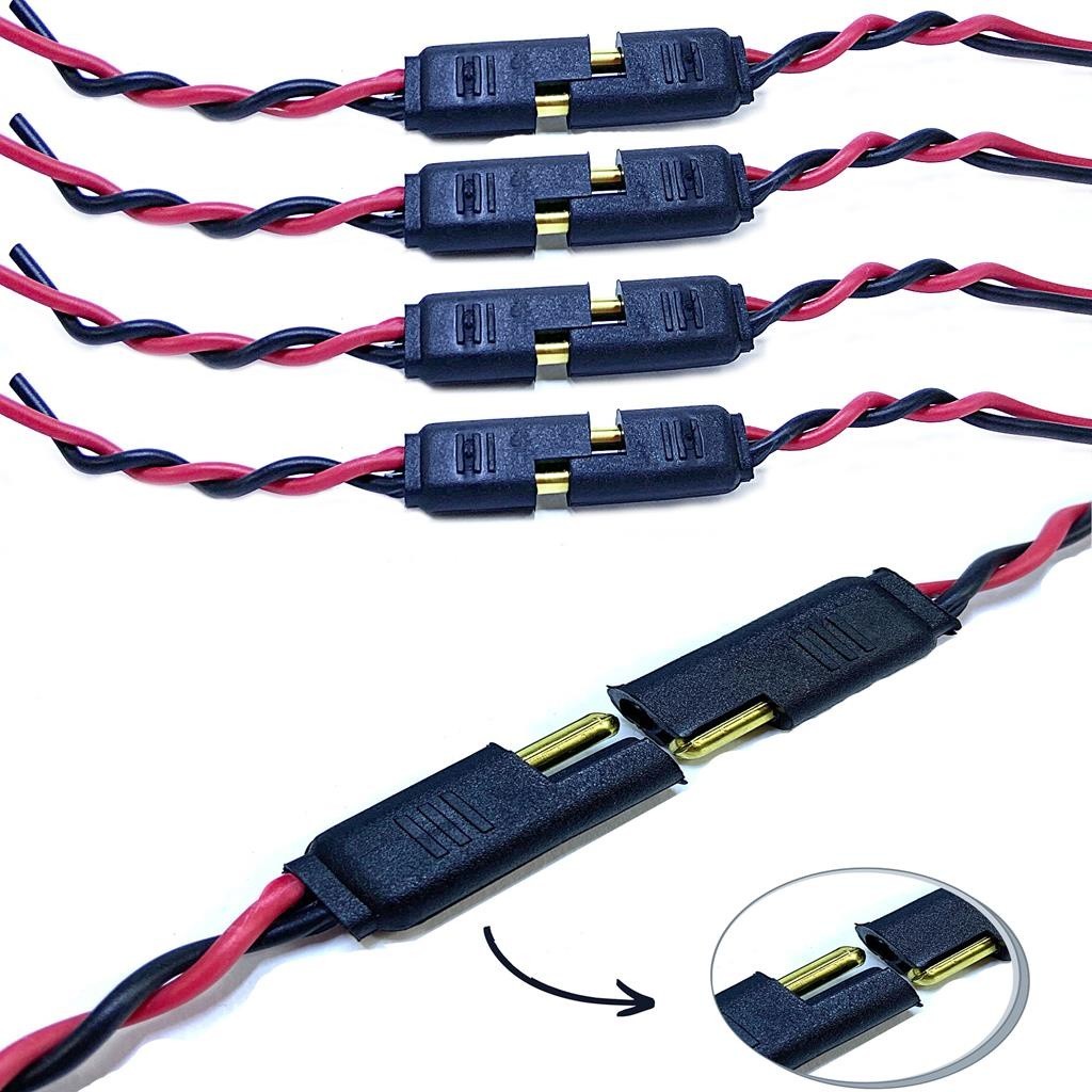 5X Plug Tomada Conector automotivo 2 vias caixa som tampao