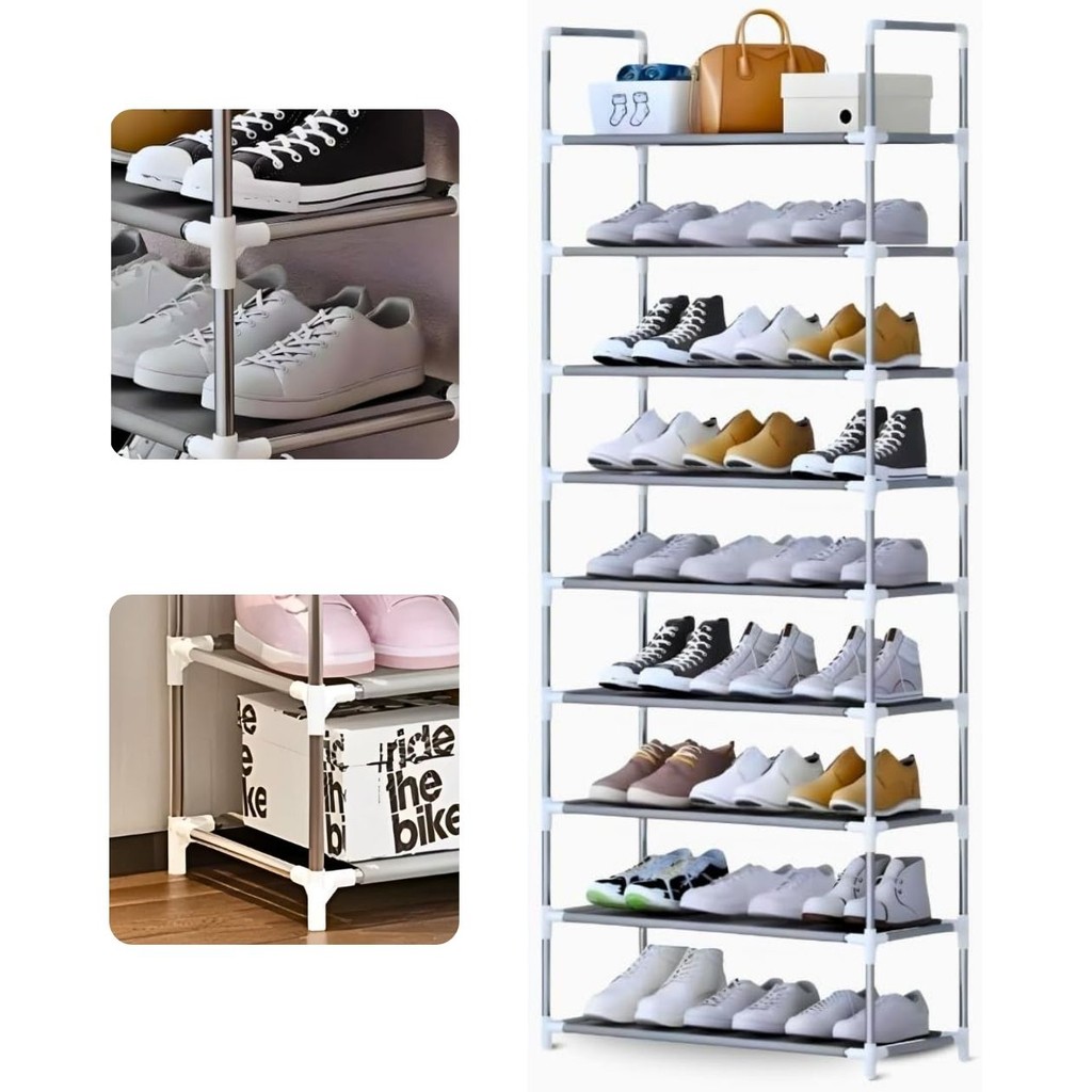 Sapateira Multiuso Organizadora Prateleira Tênis Calçado Sapato Vertical Andar 27 Pares Grande Quarto Sala Espaço