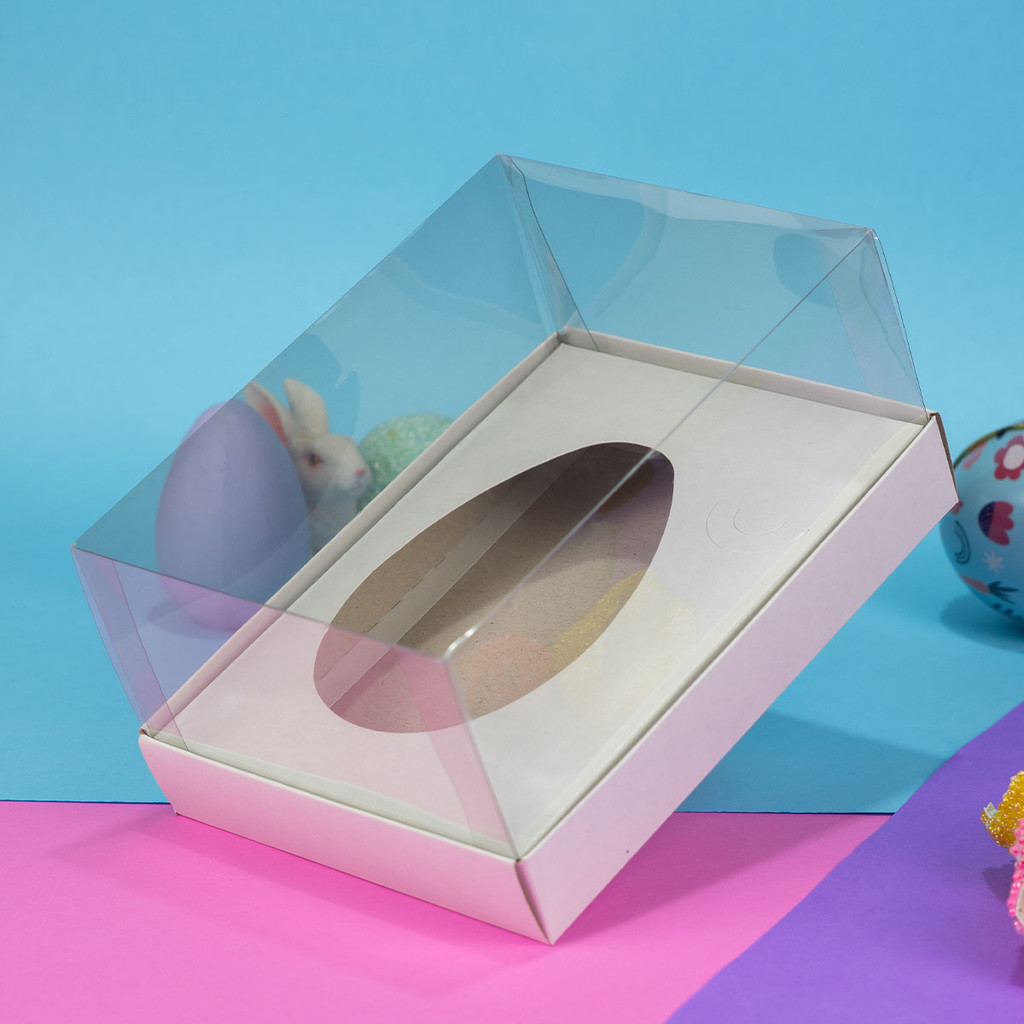 10 Caixas para 1 Ovo de Colher 250g - Branco -Tampa Alta em Oferta na Shopee