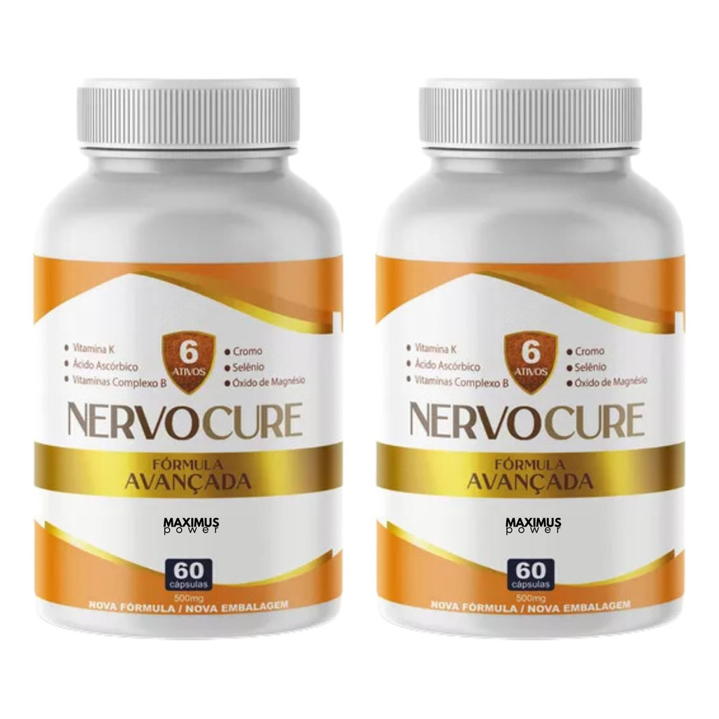 Kit 2 Nervocure Original 60 Cápsulas - Suplemento Diário em Oferta na Shopee
