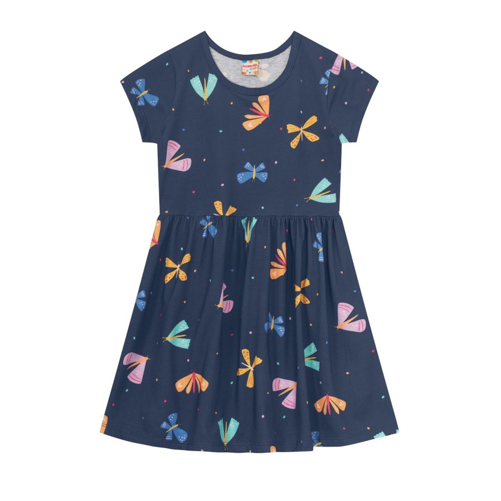 Vestido Infantil Menina Colorido Borboletas Brandili - Baby & Kids Fashion