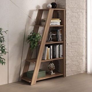 Estante para Livros Star 5 Prateleiras Nogal - Artany Móveis em Oferta na Shopee