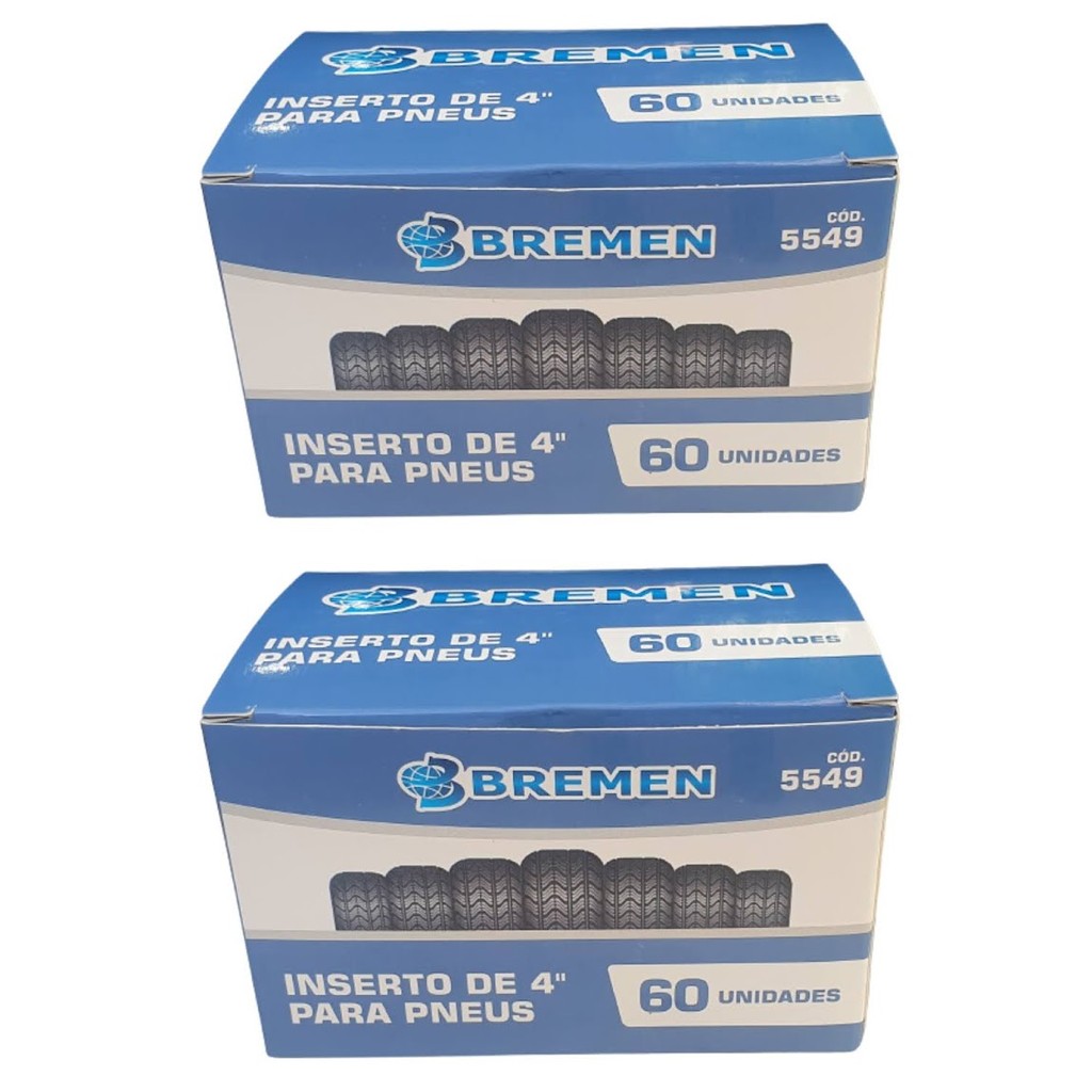 Kit 2 Refil Inserto Macarrão 6mm Carro Bremen Cx 60 Unidades Alta Aderência Vedação Segura Uso Profissional