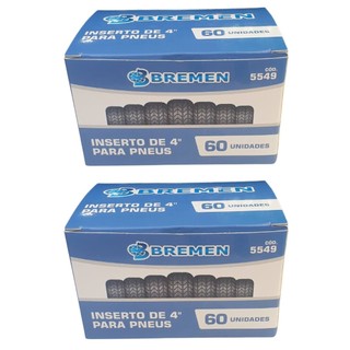 Kit 2 Refil Inserto Macarrão 6mm Carro Bremen Cx 60 Unidades Alta Aderência Vedação Segura Uso Profissional