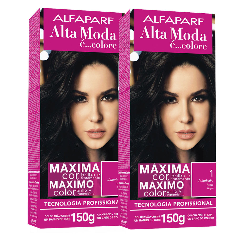 Kit 2X Tintura Creme Altamoda Alfaparf Jabuticaba 1 em Oferta na Shopee