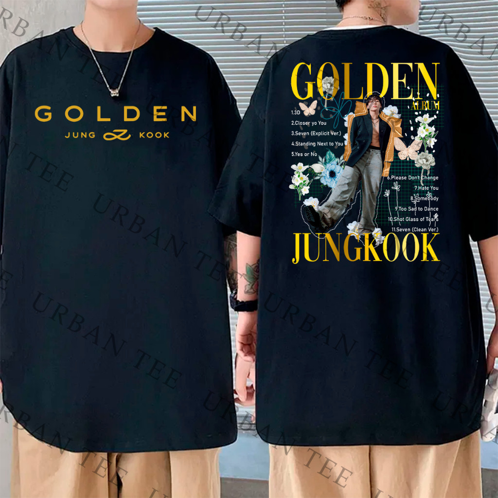 Camiseta Basica Algodao Jungkook Golden Maknae Bangtan Boys Bts Kpop Unissex em Oferta na Shopee