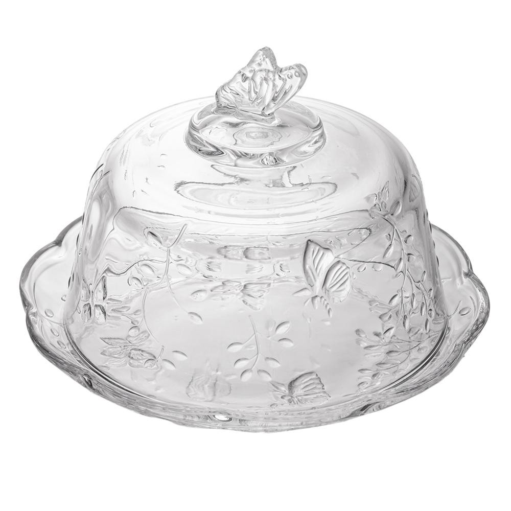 Queijeira com Tampa New Butterfly Lyor Cristal Ecológico - Home & Living
