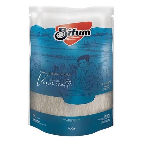 Bifum Macarrão De Arroz Oriental Sem Glúten Vegano 500G