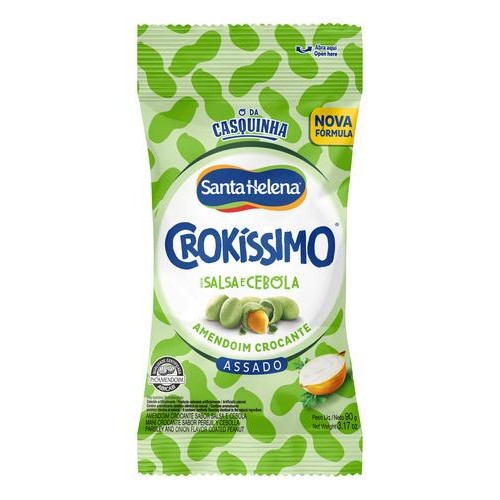 Crokíssimo Amendoim Sabor Salsa E Cebola 90G em Oferta na Shopee