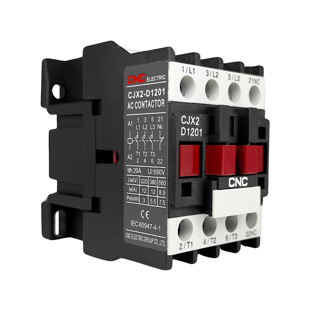 CONTATOR TRIFÁSICO TRIPOLAR CJX2-D 1201 220V 12A