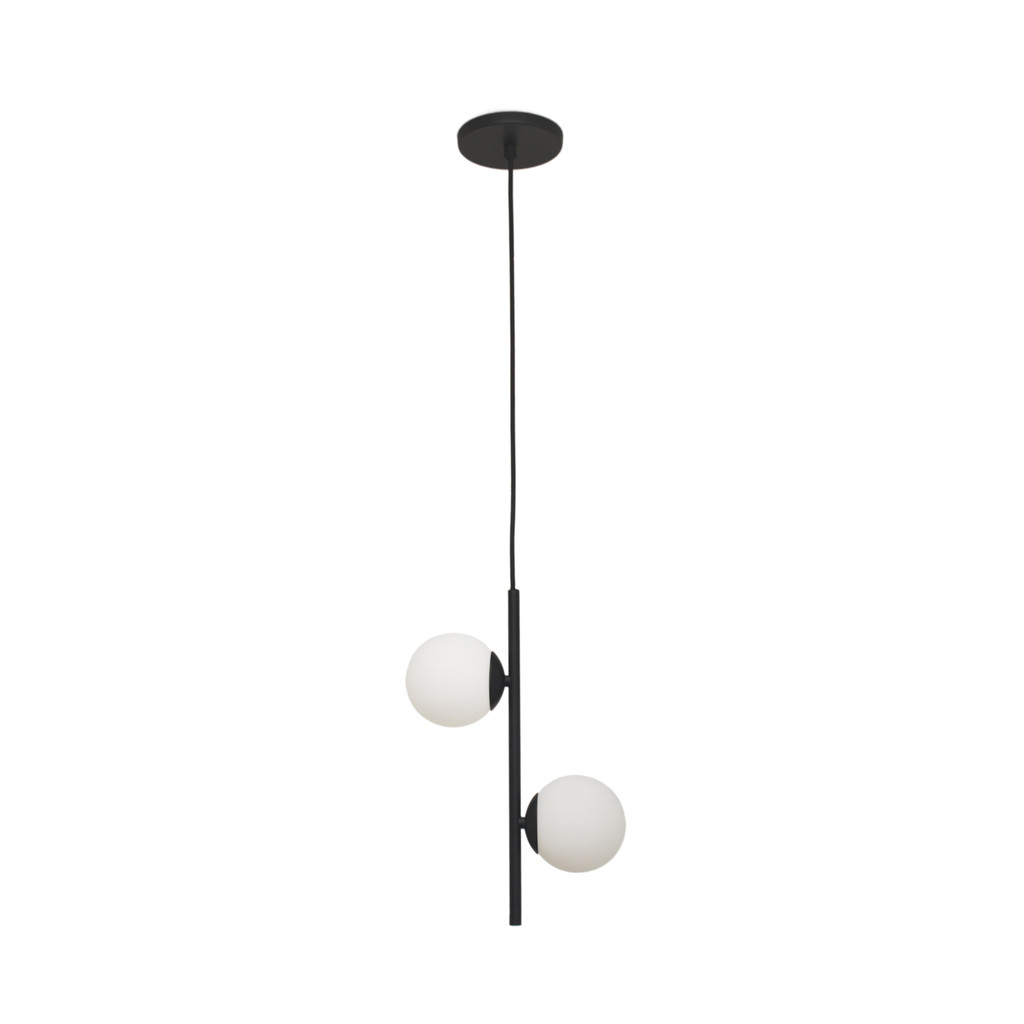 Pendente Jabuticaba Preto Bola/globo De Vidro.