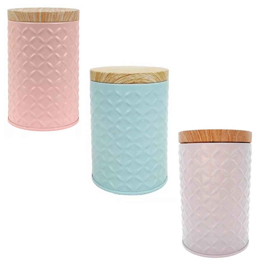 Lata Organizadora de Metal Texturizada Versatilidade 400ml - Yoss em Oferta na Shopee