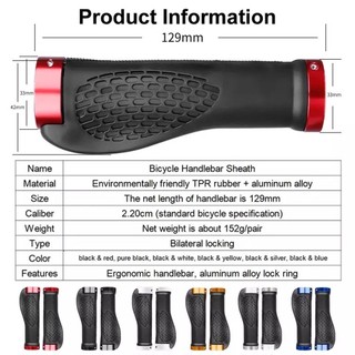 Par de Manoplas Bike Ergonômicas Anatômicas Confortáveis Punho Mtb Speed Acessório de Ciclismo Resistente Com Trava