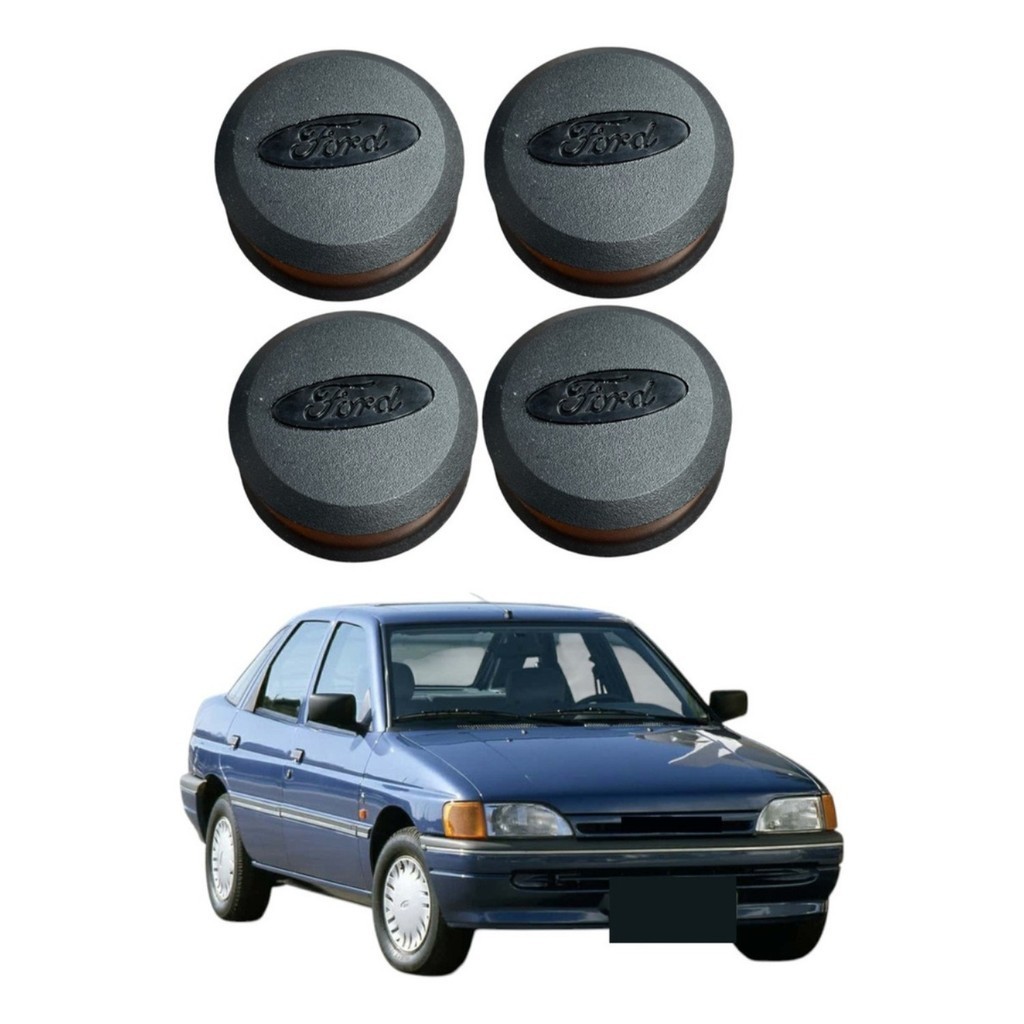 Kit 4 Calotas Centro Roda - Ford Escort L 87/92 / Hobby