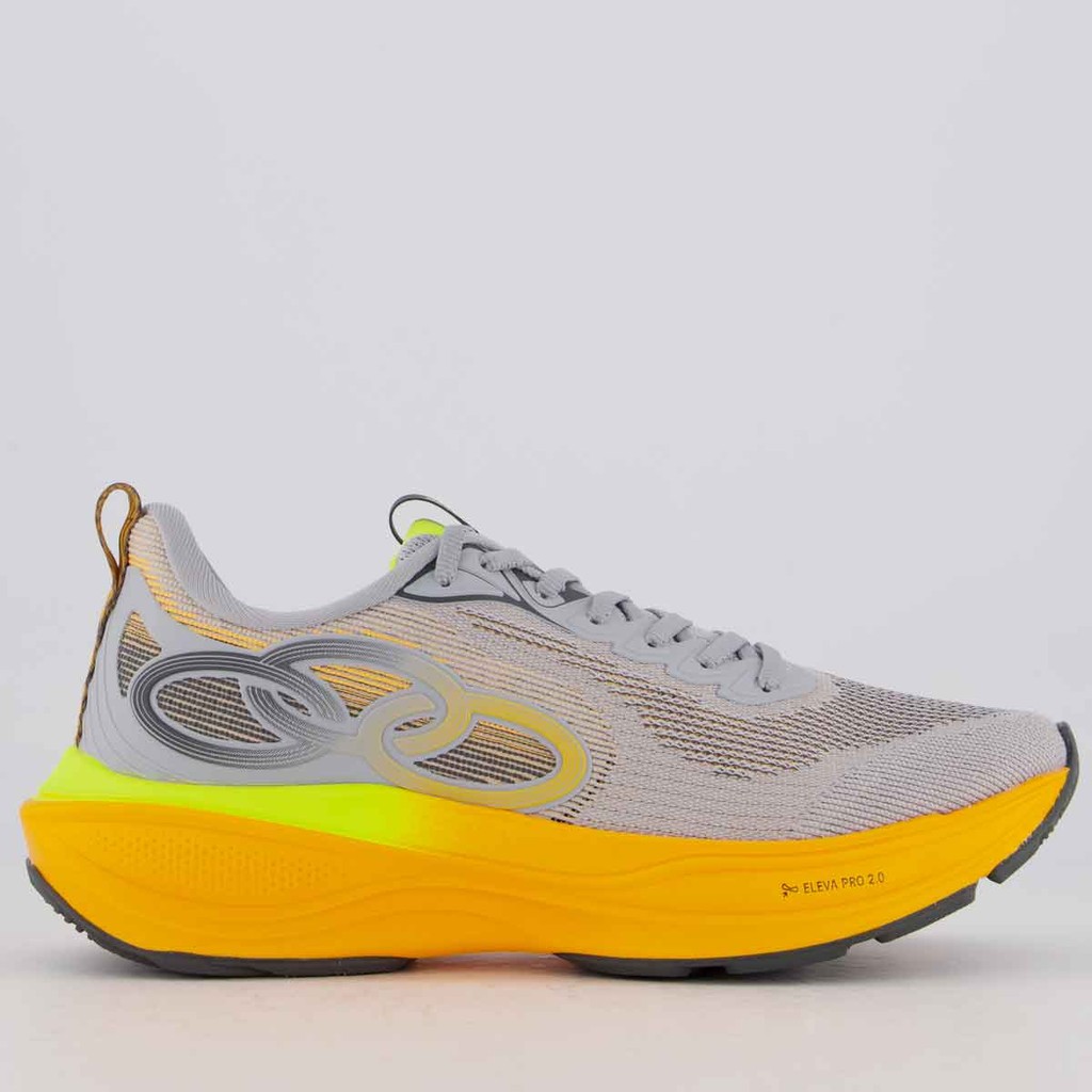 Tênis Olympikus Pride 4 Cinza e Laranja em Oferta na Shopee