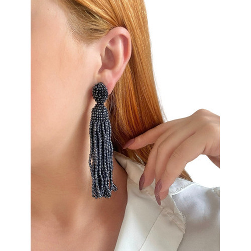 Brincos De Franja De Tassel E Miçanga Para Festas De Verão em Oferta na Shopee