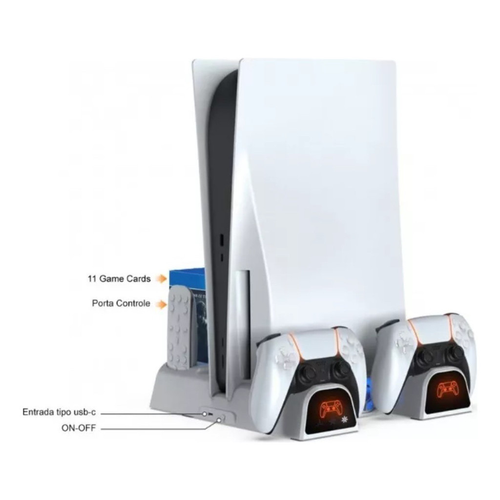 Base Cooler Ps5 Fat Resfriamento Suporte Carregador 2 Controles TP5-1511 em Oferta na Shopee