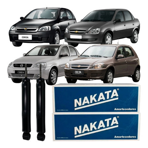 Par Amortecedor Traseiro Celta Corsa Prisma Corsa Wagon Corsa Classic Corsa Sedan - Spare Parts and Accessories for Vehicles