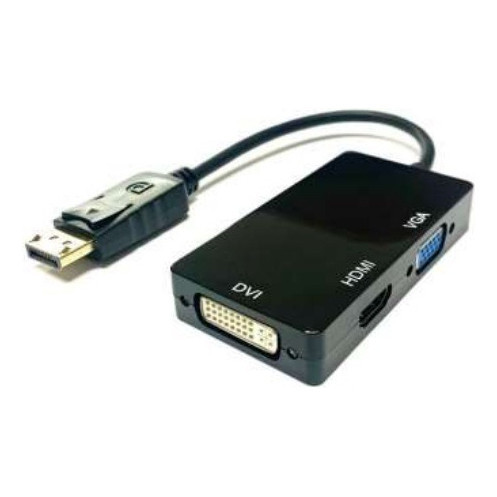 Adaptador Conversor 3 Em 1 DisplayPort Para Dvi Hdmi Vga