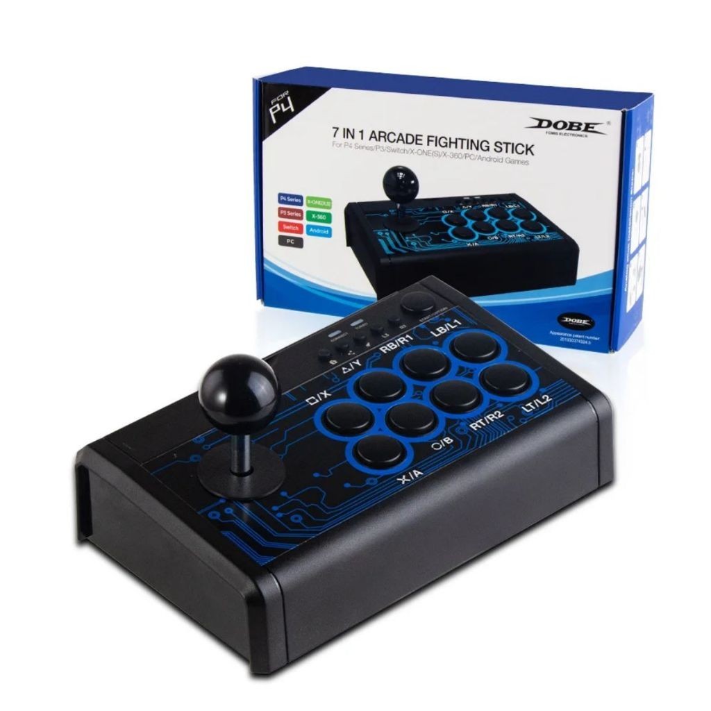 Controle Fliperama Arcade Dobe Para Ps4, Xbox, Pc E Outros