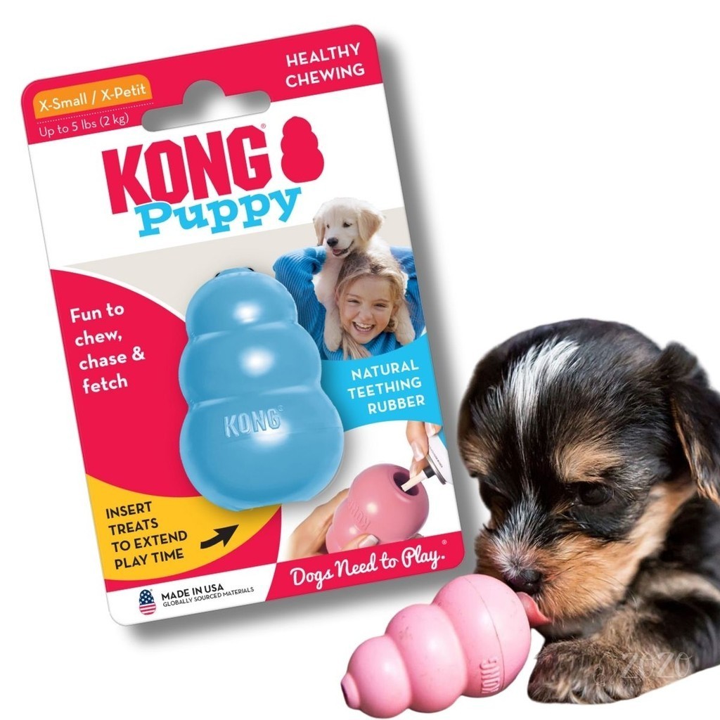 Kong Puppy Brinquedo Resistente Recheável Para Cães e Gatos Filhotes Tamanho PP