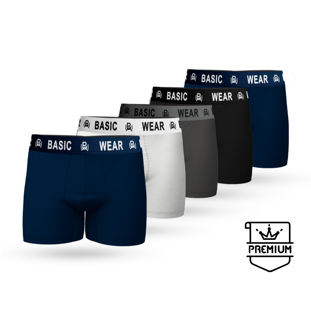 Kit 10 Cuecas Boxer Lisas de qualidade Basic Wear