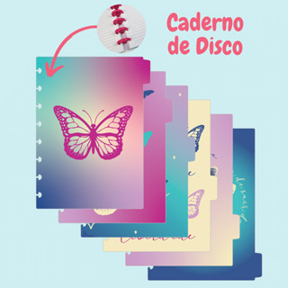Kit Divisórias para caderno de discos (caderno inteligente) - Borboletas em Oferta na Shopee