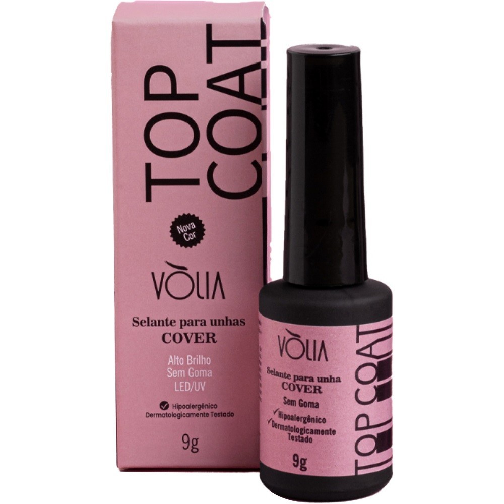 Selante Para Unhas Em Gel Top Coat Cover 9g Volia