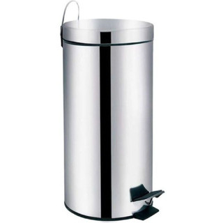 Lixeira Grande Ágata Inox 30 Litros Cozinha Banheiro Escritório Polida Balde Removivel em Oferta na Shopee
