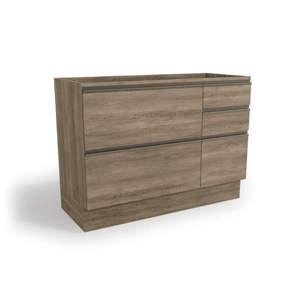 Balcão de Cozinha 1 Porta 4 Gavetas 120cm Maxxi  Nogal - Home & Living