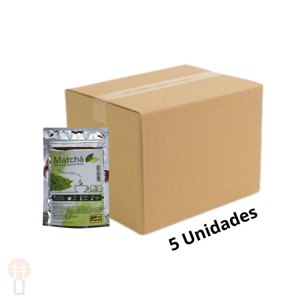 Kit Com 5 Matcha Chá Verde Solúvel 40G Mn