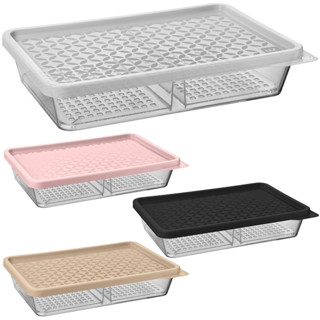 Pote Organizador de Frios Geladeira c/ Divisória Removível em Oferta na Shopee