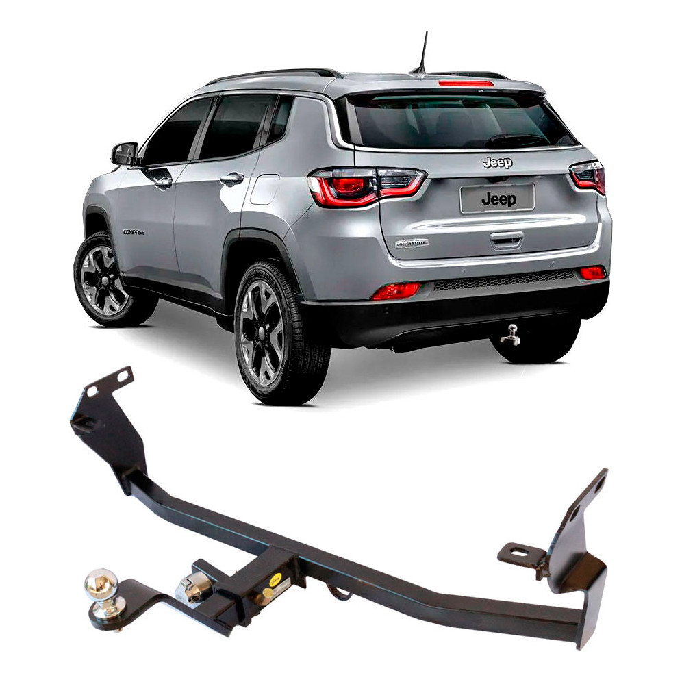 Engate Reboque Rabicho para Jeep Compass 2017 A 2025 Removível 700kg