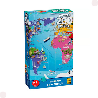 Quebra Cabeça Puzzle 200 Peças Turismo Pelo Mundo 04591 Grow em Oferta na Shopee