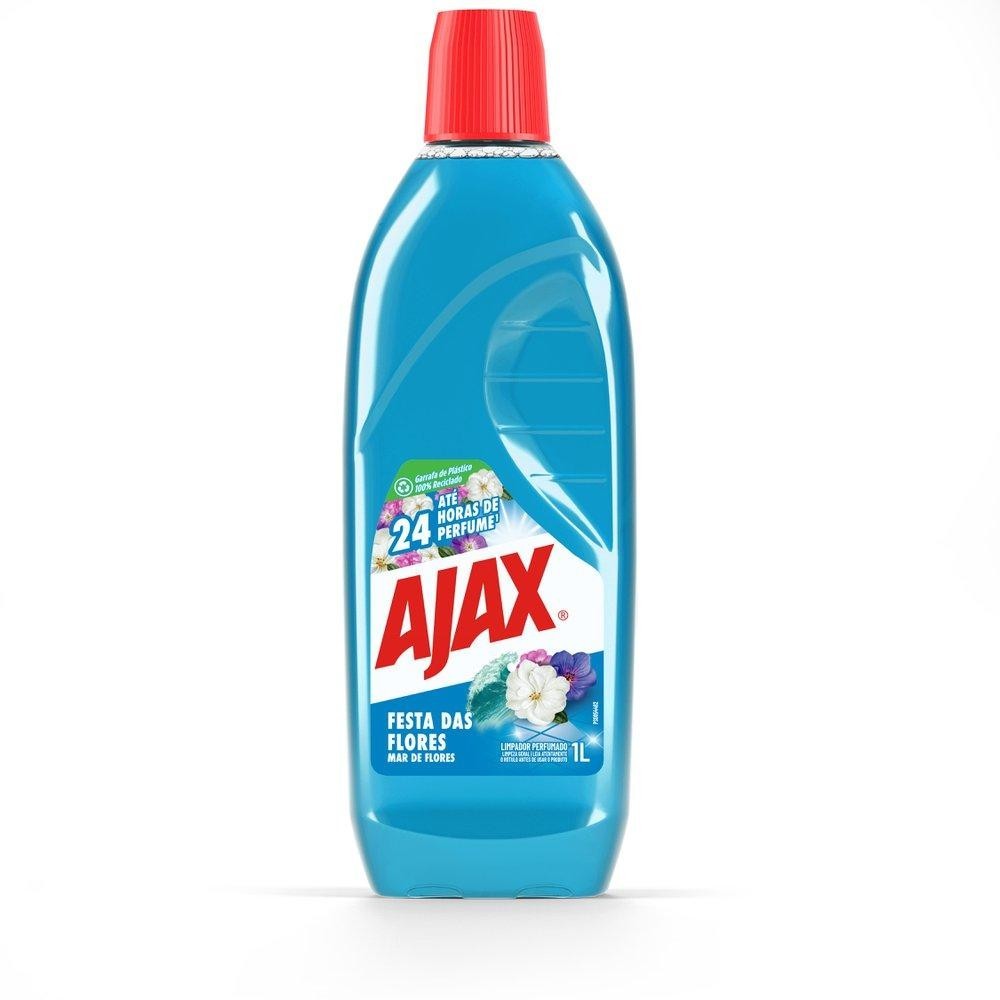 Limpador Diluível Ajax Festa das Flores Mar de Flores 1L em Oferta na Shopee