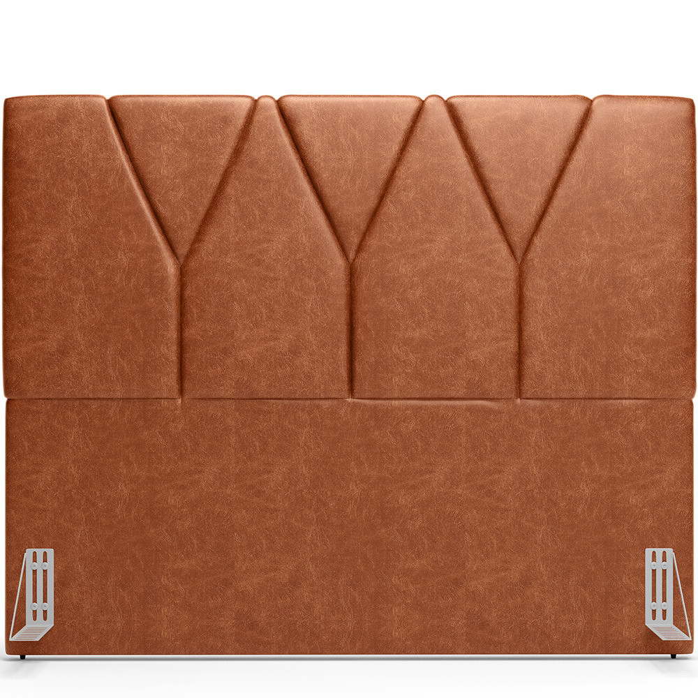Detalhes do Cabeceira Cama Box Casal King 195 cm Aurora W01 Couríssimo Camel - Lyam Decor