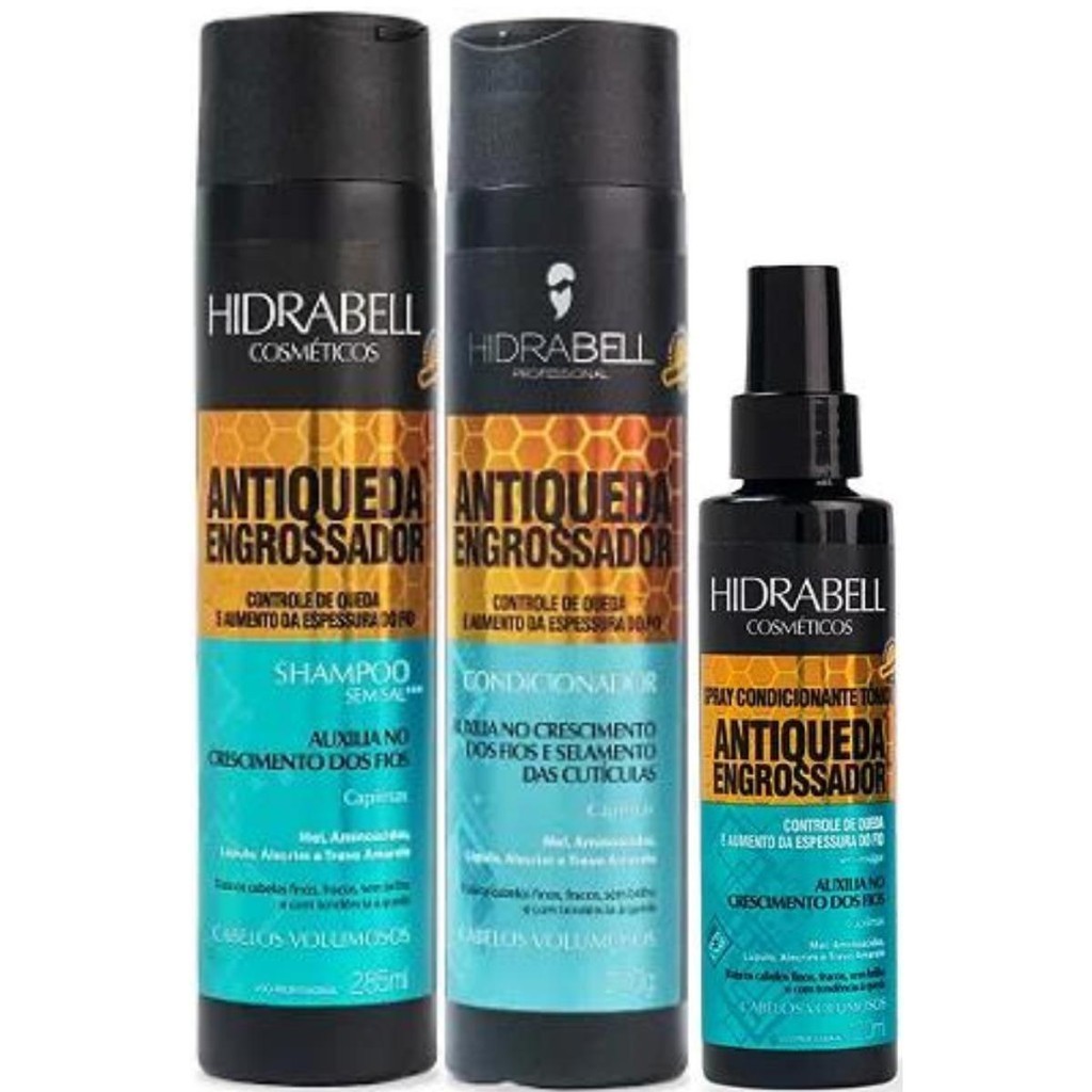 Kit Hidrabel Antiqueda  - Shampoo + Condicionador + Spray
