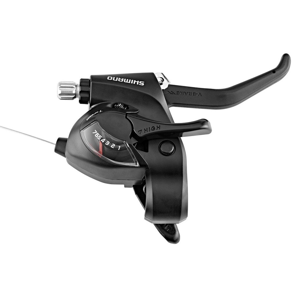 ALAVANCA CÂMBIO/FREIO SHIMANO TOURNEY ST-EF41 V-BRAKE OU DISCO MECÂNICO TRASEIRO DIREITO - 7V em Oferta na Shopee