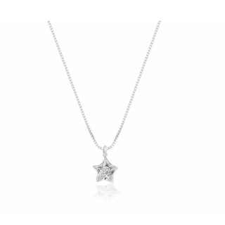 Colar Ponto de Luz Estrela 40cm de Prata 925