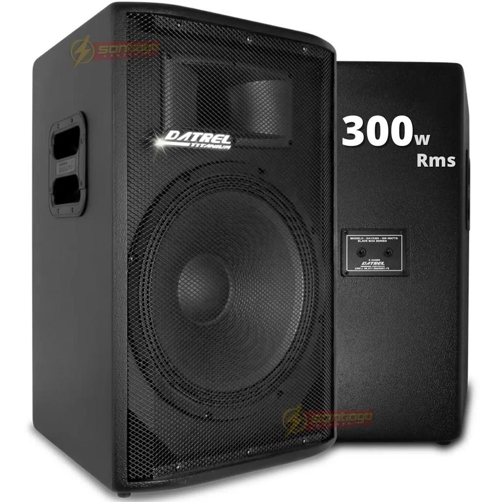 Caixa Som 300w Rms 15 Polegadas Driver Titanium Passiva Profissional Acustica Datrel Escrava Grande