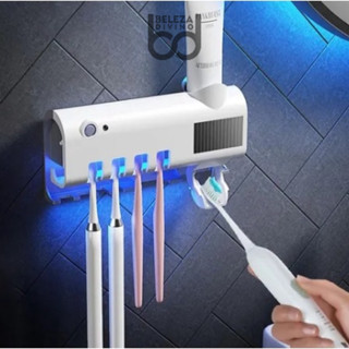 Porta Escovas De Dente Esterilizador Com Dispenser De Pasta. MEGA OFERTA em Oferta na Shopee
