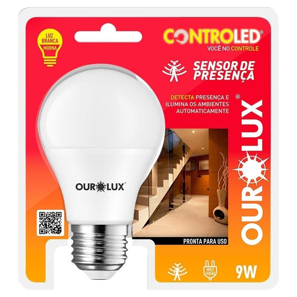 Lâmpada Inteligente Ourolux Controled Sensor de Presença 9w 2,7k em Oferta na Shopee