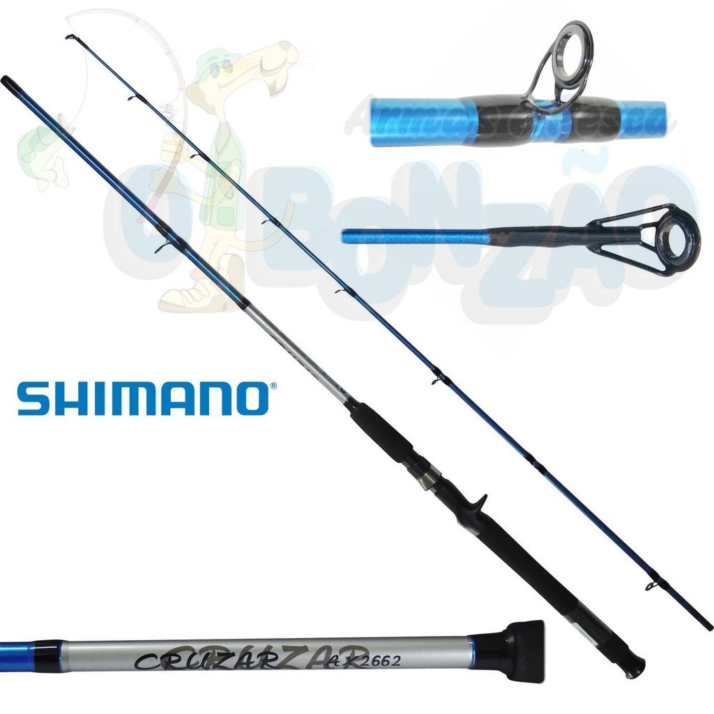 Vara Shimano Cruzar AX 2662 Blue - 10-20lb - 6`6" (1,98m) - Carretilha 2 Partes
