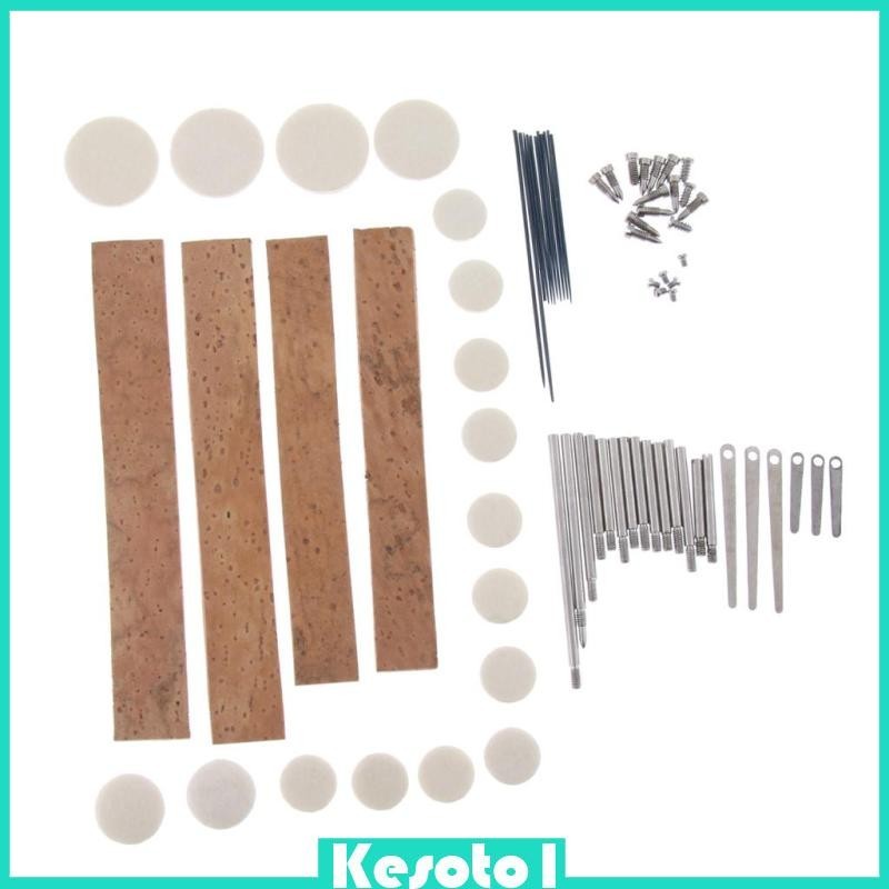 [Brkesoto1] Clarinete Peças De Reparo Aessories Srews Pads Set for Wind Instrument Parts c