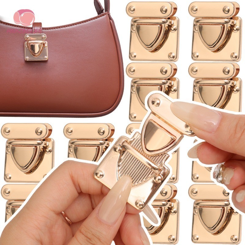 1/5 Pcs Gold Silver Cor Prata Fivelas De Captura De Sacos De Metal-Para Bolsas De Mão Fechos De Fecho De Ombro-Ferragens Artesanais De Bricolagem Acessórios De Encaixe