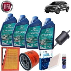 KIT TROCA DE ÓLEO FIAT CRONOS 1.3 0W20 + FILTROS E GRANADA LIMPA AR CONDICIONADO